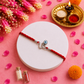 Pure 92.5 Silver Om Nazar Rakhi for Brother – Designer Rakhi
