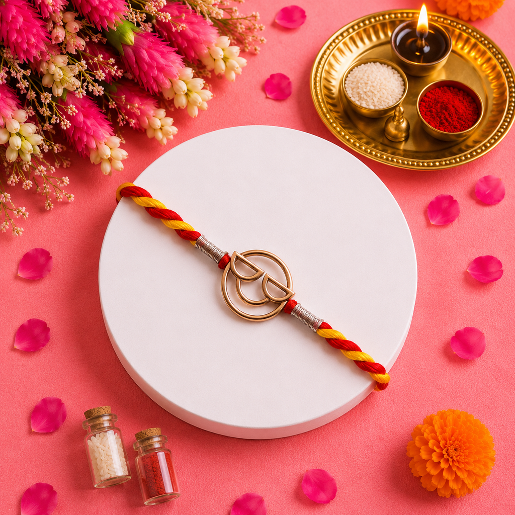 Pure 92.5 Silver Retro Spectacles Dial Rakhi for Brother