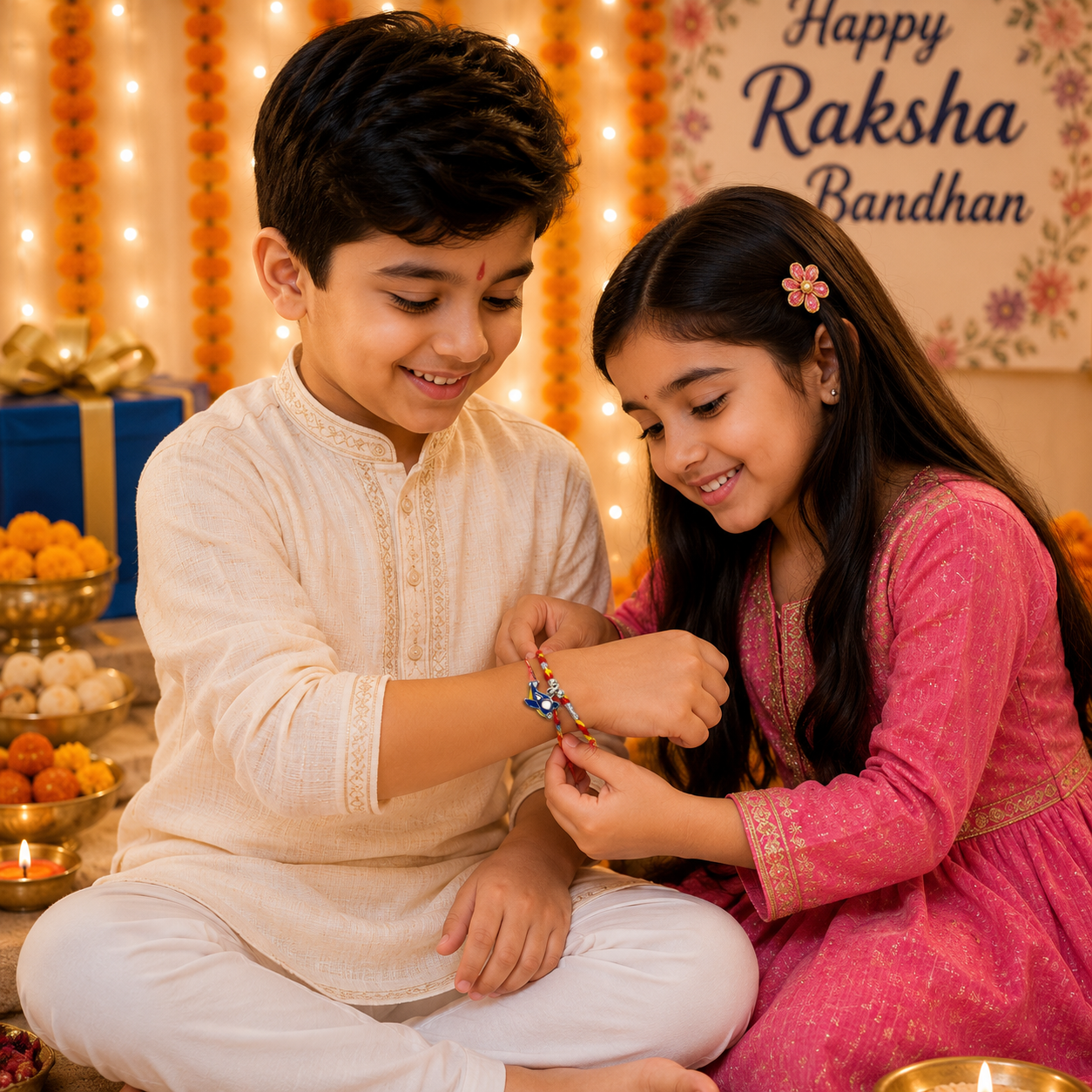 Pure 92.5 Silver Aeroplane Charm Rakhi – Cute Kids Rakhi
