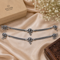 Gajraj Heritage Silver Anklet | Elephant Charm Payal