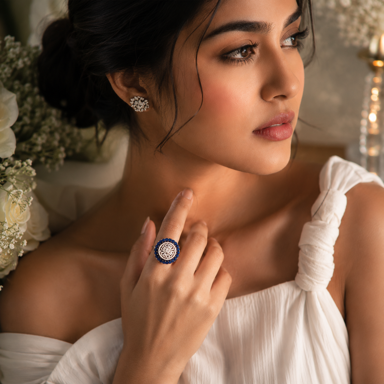 Midnight Royale Swarovski Diamond Ring