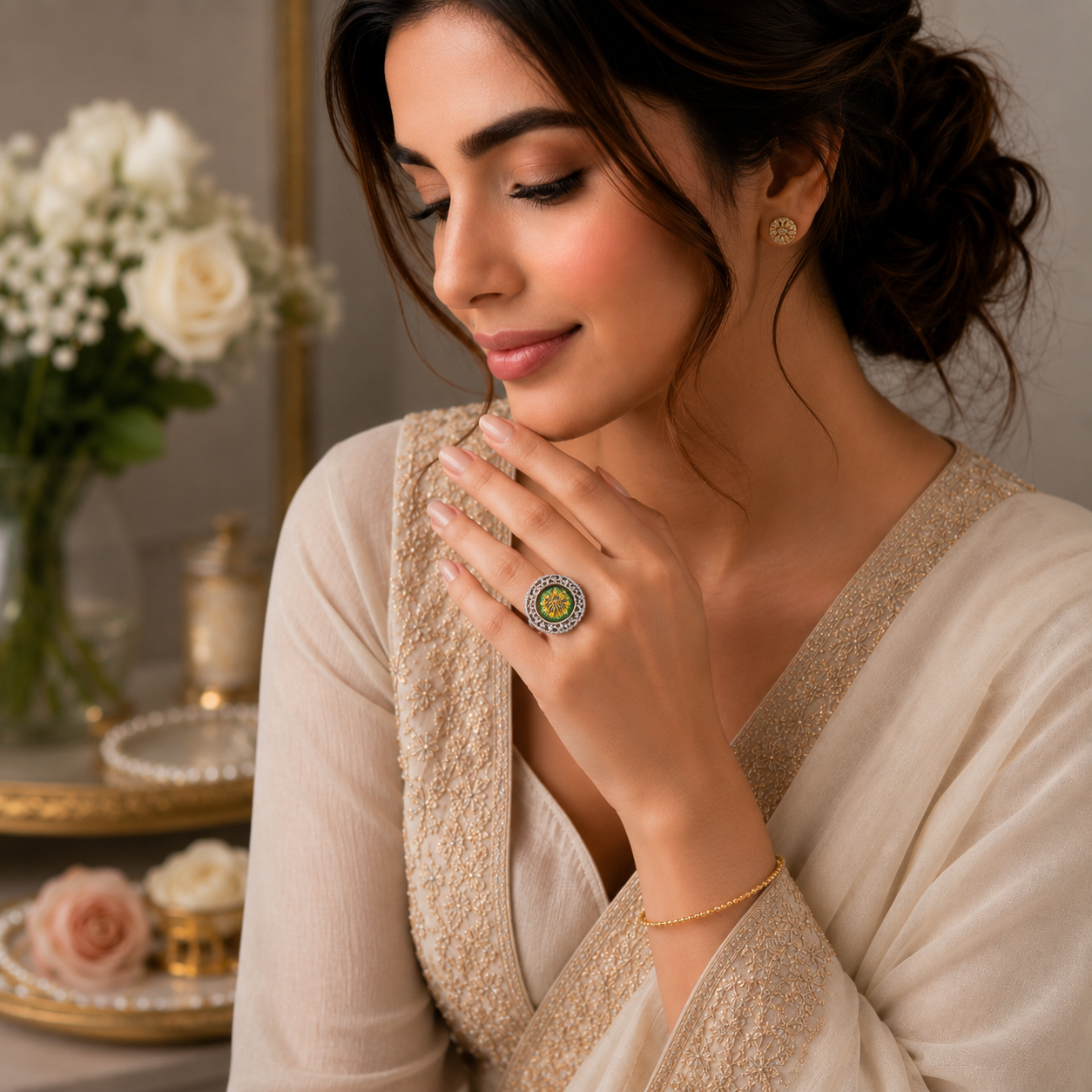 Aaradhya Aura Swarovski Diamond Ring