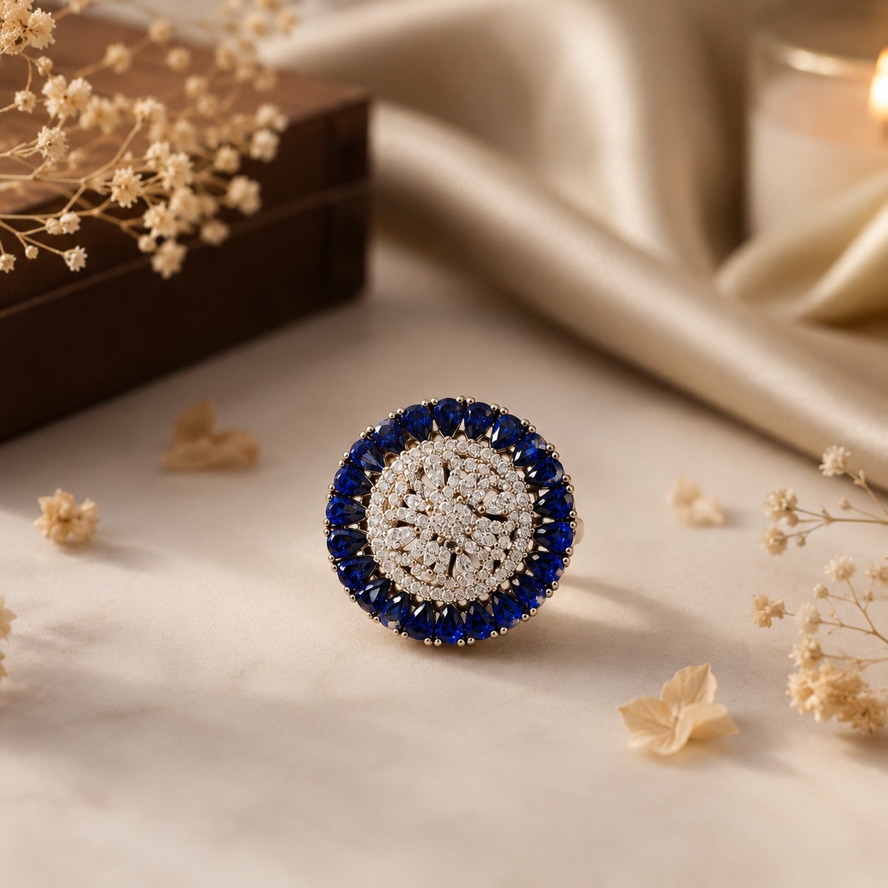 Midnight Royale Swarovski Diamond Ring
