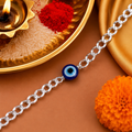 Pure 92.5 Silver Nazar Bracelet Rakhi for Brother