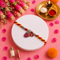 Pure 92.5 Silver Caterpillar Charm Kids Rakhi – Cute Insect Rakhi