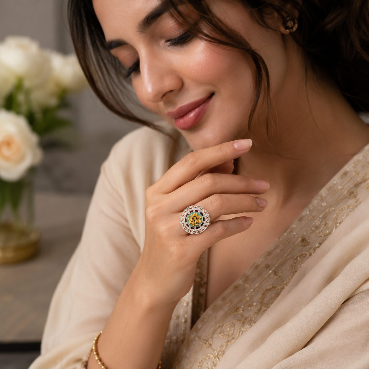 Aaradhya Aura Swarovski Diamond Ring