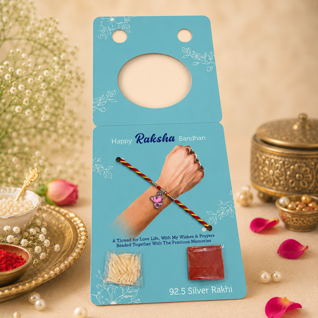 Pure 92.5 Silver Unicorn Charm Rakhi – Cute Kids Rakhi