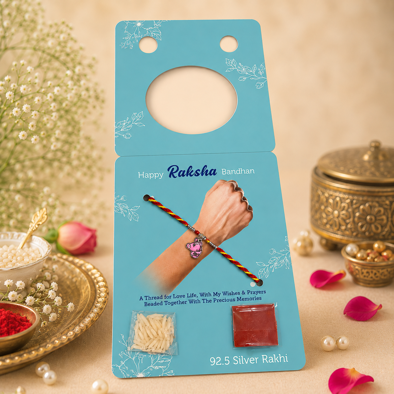 Pure 92.5 Silver Unicorn Charm Rakhi – Cute Kids Rakhi