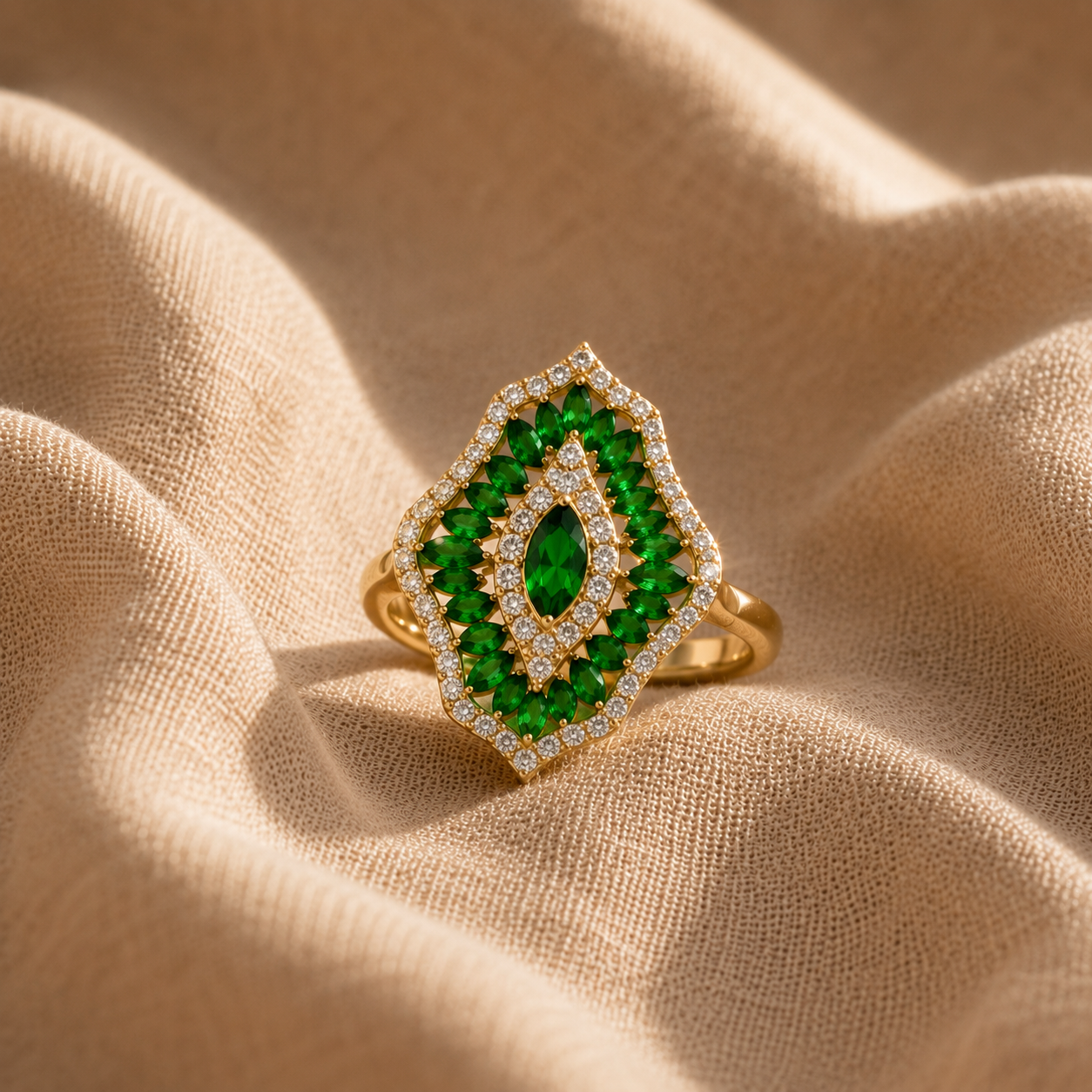 Zamrud Royale Swarovski Diamond Ring
