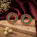 Rangriti Festive Circle Earrings | 925 Sterling Silver