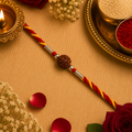 Pure Silver Rudraksha Rakhi for Brother